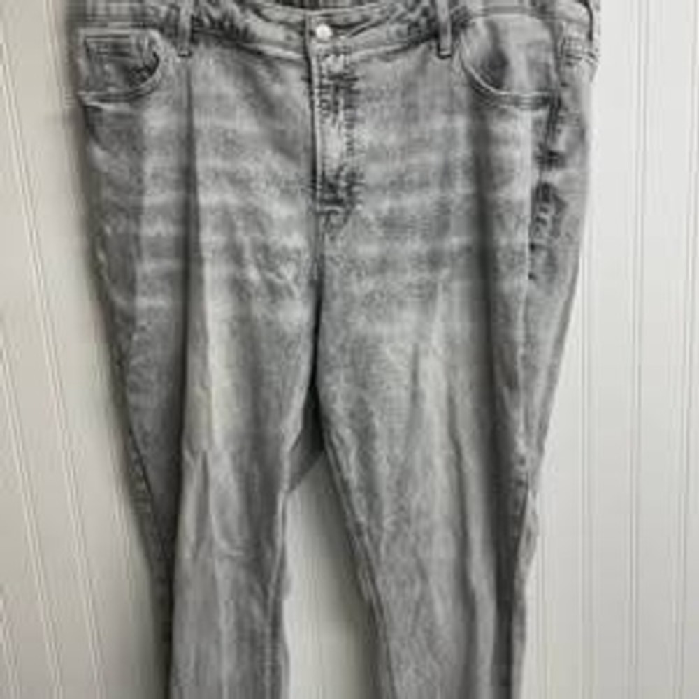 Old Navy Rockstar Super Skinny Gray Acid Wash Jeans Womens Plus 18 High Rise